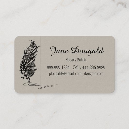 Klassieke Boho Tribal Folk Kunstdoether Pen Notari Visitekaartje (Voorkant)