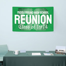 Klassieke Bold 50 Jaar High School Reunion Klasse  Spandoek