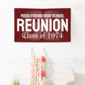 Klassieke Bold 50 Jaar High School Reunion Klasse  Spandoek (Insitu)