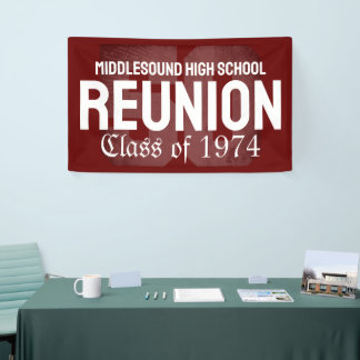 Klassieke Bold 50 Jaar High School Reunion Klasse  Spandoek