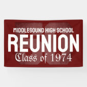 Klassieke Bold 50 Jaar High School Reunion Klasse  Spandoek (Horizontaal)