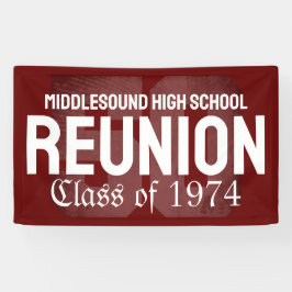 Klassieke Bold 50 Jaar High School Reunion Klasse  Spandoek