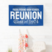 Klassieke Bold 50 Jaar High School Reunion Klasse  Spandoek (Insitu)