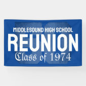 Klassieke Bold 50 Jaar High School Reunion Klasse  Spandoek (Horizontaal)