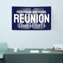 Klassieke Bold 50 Jaar High School Reunion Klasse  Spandoek