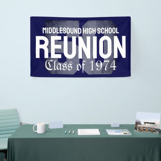 Klassieke Bold 50 Jaar High School Reunion Klasse  Spandoek (Beurs)