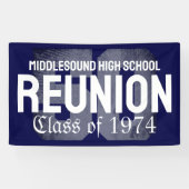 Klassieke Bold 50 Jaar High School Reunion Klasse  Spandoek (Horizontaal)