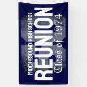 Klassieke Bold 50 Jaar High School Reunion Klasse  Spandoek (Verticaal)