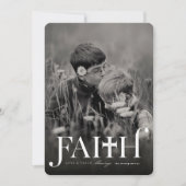 Klassieke Bold Faith Religieuze kerstfotokaart Feestdagenkaart (Voorkant)