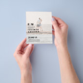 Klassieke BOLD FOTO-OVERLADING Sparen de Dates-BEG Flyer (Hand)