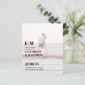 Klassieke BOLD FOTO OVERLAY Save the Dates BUDGET (Staand voorkant)