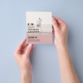 Klassieke BOLD FOTO OVERLAY Save the Dates BUDGET Flyer (Hand)