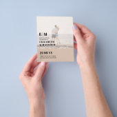 Klassieke BOLD FOTO OVERLAY Save the Dates BUDGET Flyer (Hand)