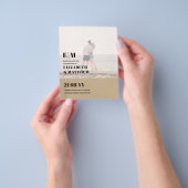 Klassieke BOLD FOTO OVERLAY Save the Dates BUDGET Flyer (Hand)