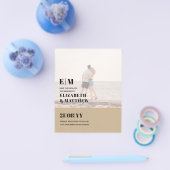 Klassieke BOLD FOTO OVERLAY Save the Dates BUDGET Flyer (Enkel)