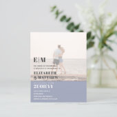 Klassieke BOLD FOTO OVERLAY Wedding Invite BUDGET (Staand voorkant)