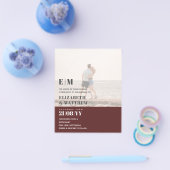 Klassieke BOLD FOTO OVERLAY Wedding Invite BUDGET Flyer (Enkel)