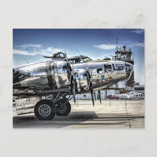 Klassieke bommenwerper b-17 briefkaart (Voorkant)