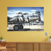 Klassieke bommenwerper b-17 canvas afdruk (Insitu (Woonkamer))