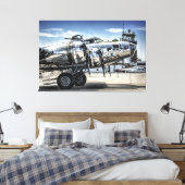 Klassieke bommenwerper b-17 canvas afdruk (Insitu (Slaapkamer))