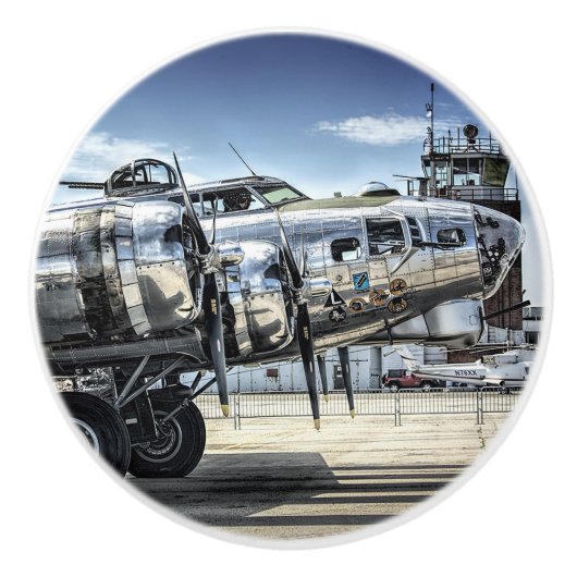 Klassieke bommenwerper b-17 keramische knop (Voorkant)