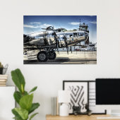 Klassieke bommenwerper b-17 poster (Thuiskantoor)