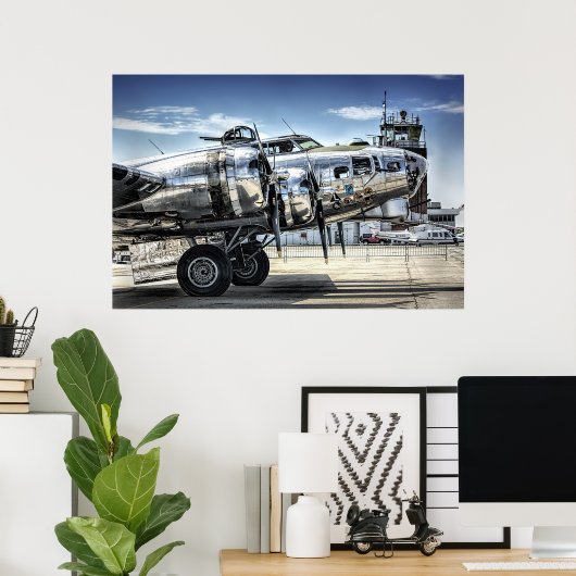 Klassieke bommenwerper b-17 poster (Thuiskantoor)