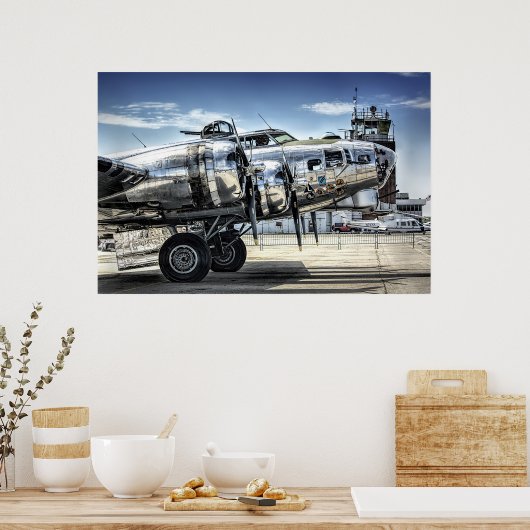 Klassieke bommenwerper b-17 poster (Keuken)