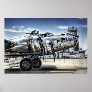 Klassieke bommenwerper b-17 poster