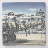 Klassieke bommenwerper b-17 stenen onderzetter (Voorkant)