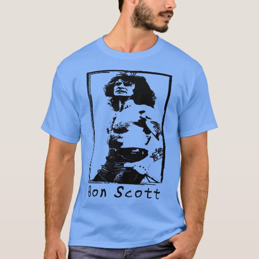 Klassieke Bon Scott T-shirt (Voorkant)