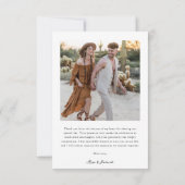 Klassieke Boog Foto Boho Bruiloft Koppels Bruiloft Bedankkaart (Achterkant)