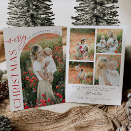 Klassieke boog foto kerstkaart kaart