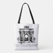 Klassieke Boog Illustratie Tote Bag (Achterkant)