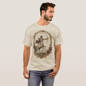 Klassieke Boogschutter Zodiakale Centaur Kunst T-shirt (Voorkant volledig)