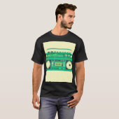 Klassieke Boom Box Vintage Afbeelding T-shirt (Voorkant volledig)