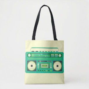 Klassieke Boom Box Vintage Afbeelding Tote Bag