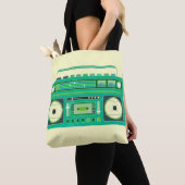 Klassieke Boom Box Vintage Afbeelding Tote Bag (Dichtbij)