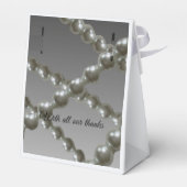 Klassieke boomstammen van parelhoenders bedankdoosjes (Achterkant)