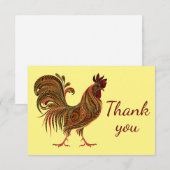 Klassieke booster Chicken Boerderij Dank je Bedankkaart (Voorkant / Achterkant)