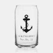 Klassieke boot anker blikvorm glas (Voorkant)