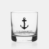 Klassieke boot anker whisky glas (Voorkant)