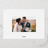 Klassieke Border Foto Holiday Gold Foil Kaart (Achterkant)