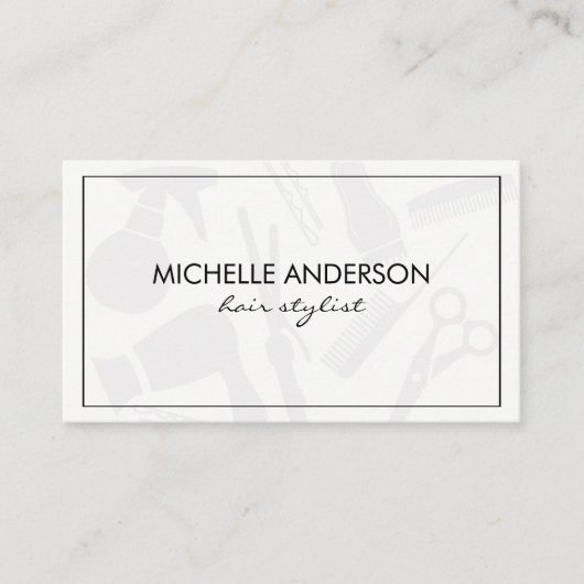 Klassieke Border Hair Stylist Visitekaartje (Voorkant)