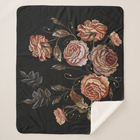 Klassieke borduurvormige  knoppen van het patroon  sherpa deken (Voorkant)