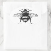 Klassieke borrelbijen ovale sticker (Tas)