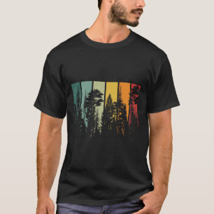Klassieke bosbomen buiten natuur wandelen kamperen t-shirt