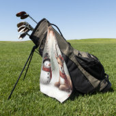 Klassieke bosrijke kerst herten / sneeuwpop golfhanddoek (Groen)