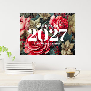 Klassieke botanische bloemen Maandelijks 2027 Kalender