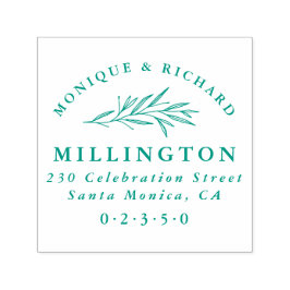 Klassieke Botanische Bruiloft Formele Retouradres Zelfinktende Stempel